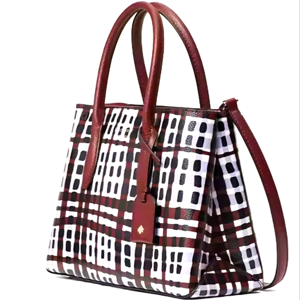 KATE SPADE NEW YORK | Eva City Plaid | Small Top Zip Satchel - Picture 2 of 3